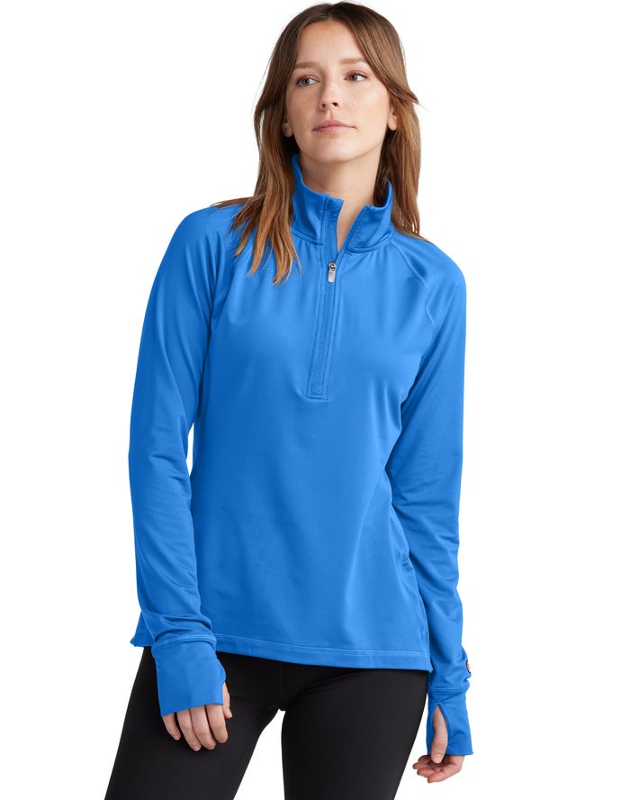 Sudadera Champion Mujer - Absolute 1/2 Zip Mock Neck ( Azules ) 9762854-YX